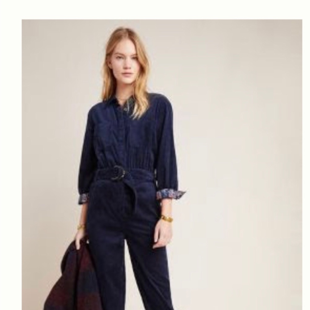 Anthropologie Corduroy Jumpsuit - like new